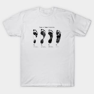 Types of Footprints T-Shirt